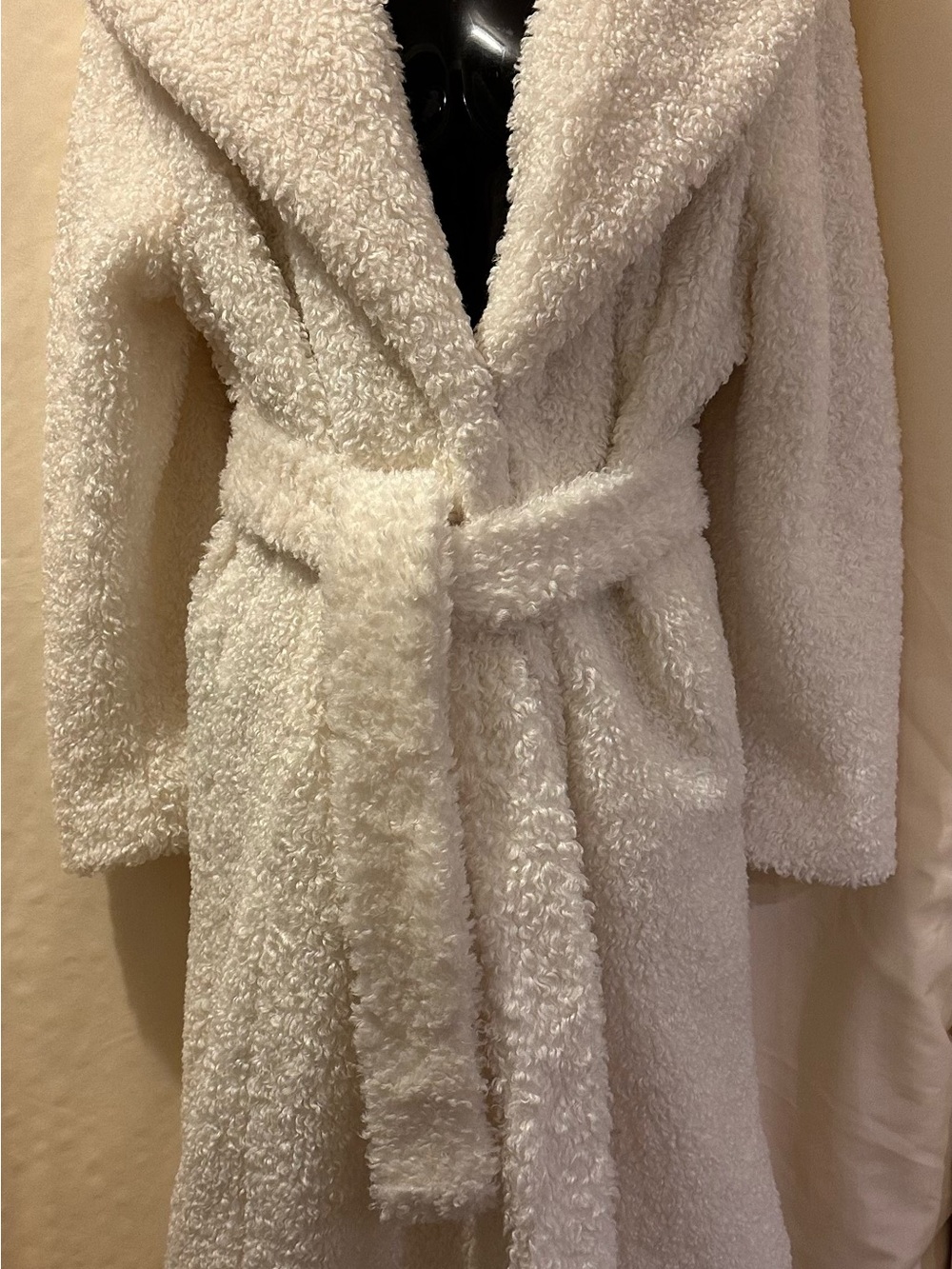 Cozy Plush Sherpa Belted Coat - White